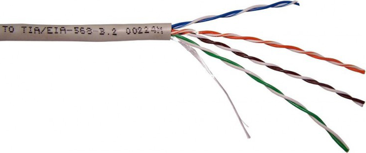 

Кабель витая пара U/UTP 5e кат. 4 пары Newmax NM-UTP5E4PR-CCA серый, 305м в кат., NM-UTP5E4PR-CCA