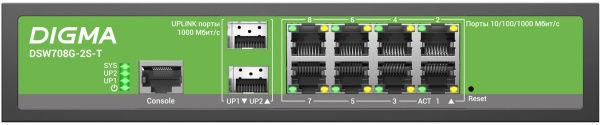 фото Коммутатор управляемый Digma DSW708G-2S-T в Уфе