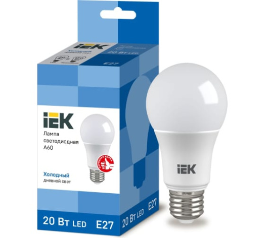 фото Лампа светодиодная IEK LLE-A60-20-230-65-E27 в Перми