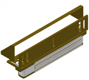 Изображение товара Комплект монтажа ALer MK AL-300PR для замка AL-300 металлический коричневый