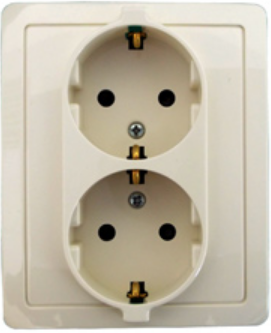 Изображение товара Розетка Simon 1590451-031 внутренняя двойная стильная и надежная