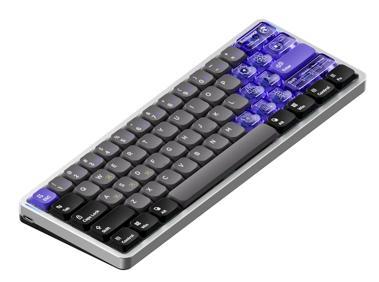 

Клавиатура Nuphy Air60 HE ультратонкая игровая на магнитных переключателях, Low-Profile Magnetic Jade Pro Switch, Air60 HE