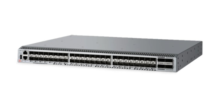 

Коммутатор Brocade G620 FC, 64 ports/64 active, 48*32G SWL SFP+ transceivers, 4*128GBit SWL QSFP28 transceivers, 2 RPS, port-side exh, rails, EntBndl, G620