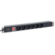 фото Блок розеток 19", 6 розеток EKF TRC-HPD-LS-16A-6SH-2MSH в Уфе