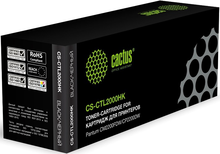 

Картридж лазерный Cactus CS-CTL2000HK черный (3500стр.) для Pantum CM2200FDW/CP2200DW, CS-CTL2000HK