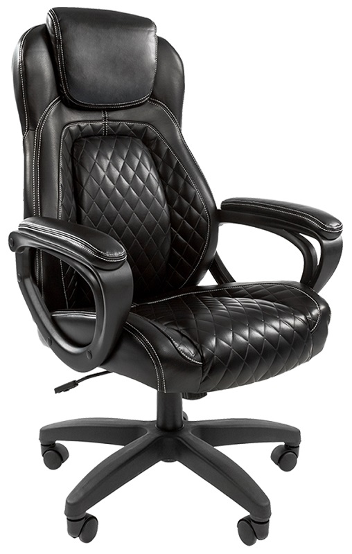 

Кресло офисное Chairman 432 Chairman 7014855 черное, экокожа, до 120 кг, 432
