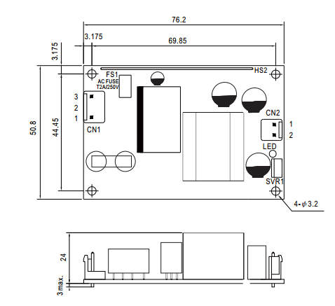 

Преобразователь AC-DC сетевой Mean Well RPS-30-12 med, 30Вт, вход 80…264В AC 47…63Гц, выход 12В/2.5А, рег. вых. 11.4…13.2В, изоляция 4000В AC, на плат, RPS-30-12