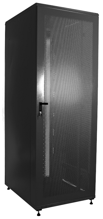 

Шкаф напольный 19", 42U W&T D4260100BWTWOF 600x1000 мм, передняя дверь перф., задняя перф., цвет чёрный, без вент., D4260100BWTWOF