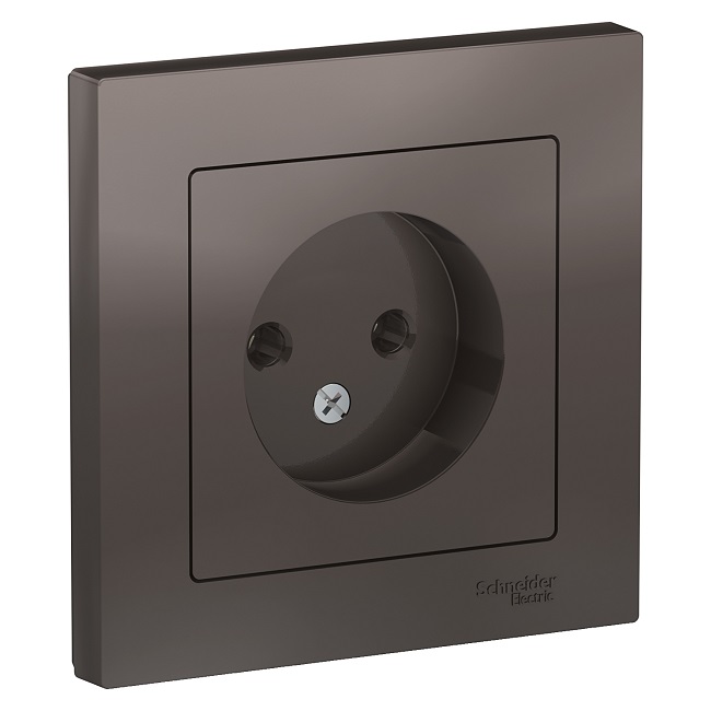 

Розетка Schneider Electric ATN000640 AtlasDesign, без заземления, 16А, в сборе, мокко, ATN000640