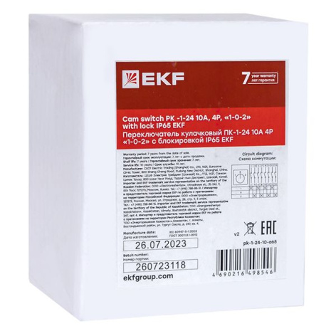 фото Переключатель кулачковый  EKF pk-1-24-10-a65 в Самаре