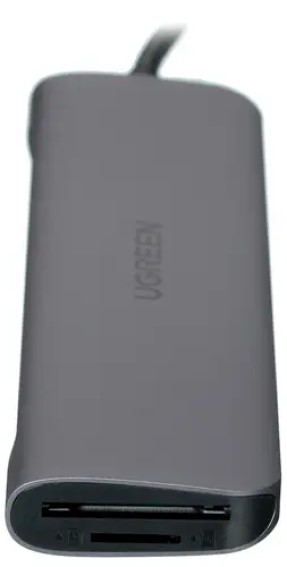 

Концентратор UGREEN CM195 USB-C To HDMI+2*USB 3.0 A+ USB-C+SD/TF+PD Converter. Цвет: серый космос, CM195