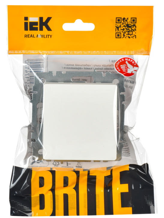 

Переключатель перекрестный IEK BR-V13-0-10-K01 BRITE 10А ВС10-1-3-БрБ Белый, BR-V13-0-10-K01
