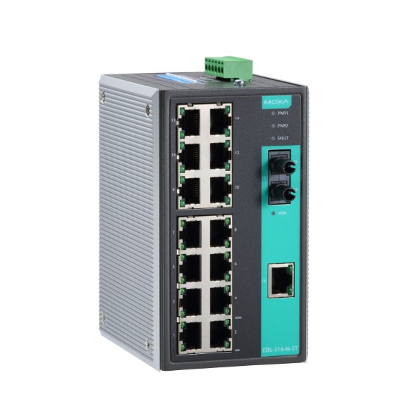 

Коммутатор неуправляемый MOXA EDS-316-M-ST-T 15x10/100BaseT(X) ports, 1 multi mode SC, 100Base, EDS-316-M-ST-T