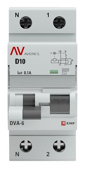фото Автомат дифференциальный EKF rcbo6-1pn-10D-100-ac-av в Перми