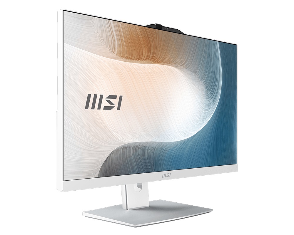 Моноблок 23.8'' MSI Modern AM242P 12M-1069XRU 9S6-AE0712-1450 i3 1215U/16GB/512GB SSD/UHDG/1920x1080/GbitEth/WiFi/BT/120W/клавиатура/мышь/Cam/noOS/whi