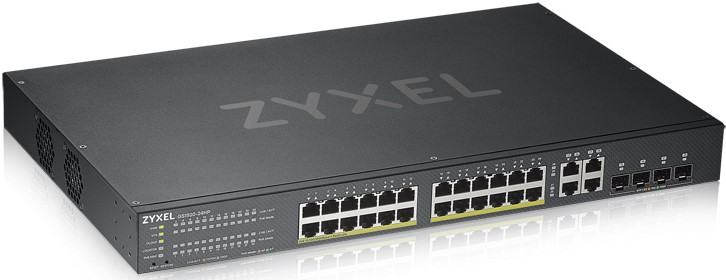 

Коммутатор управляемый ZYXEL GS192024HPV2-EU0101F интеллектуальный High Power PoE Gigabit Ethernet с 24 разъемами RJ-45 и 4 SFP-слотами совмещенными с, GS192024HPV2-EU0101F