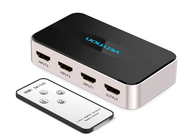 

Переходник Vention AFFH0 (switch) 3x1 Vention HDMI v1.4, AFFH0
