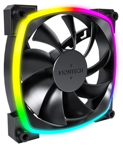 Изображение товара Вентилятор Montech AX120 PWM BLACK 3 IN 1 для корпуса с ARGB RGB подсветкой