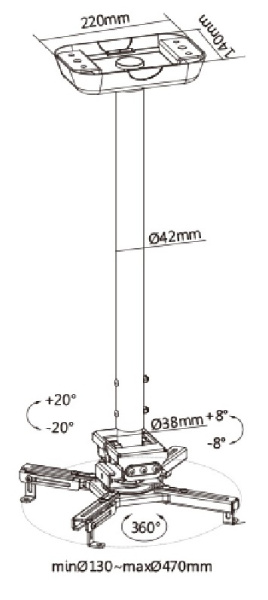 фото Крепление потолочное FIX PRB-20-02M в Уфе