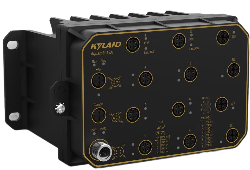 

Коммутатор управляемый Kyland Aquam8012A 302242616 9 10/100Base-TX ports, 24VDC(16.8-30VDC) dual redundant power inputs, Aquam8012A