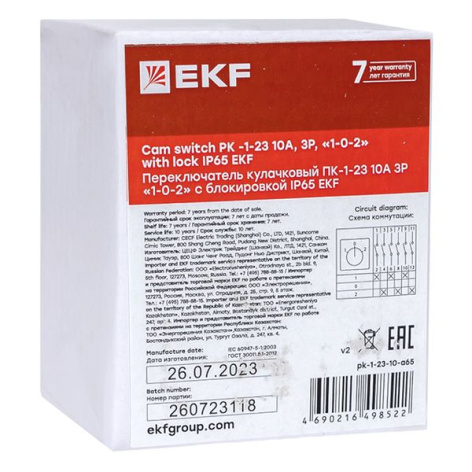 фото Переключатель кулачковый  EKF pk-1-23-10-a65 в Перми