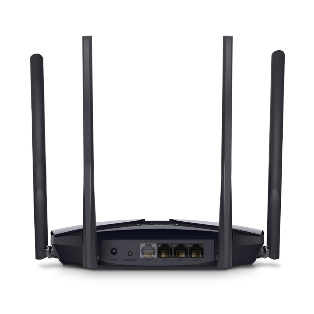 

Роутер Mercusys MR80X AX3000 Dual-Band Wi-Fi 6 Router, 574 Mbps at 2.4 GHz + 2402 Mbps at 5 GHz, 4 Fixed External Antennas, 3 Gigabit LAN Ports, 1, MR80X