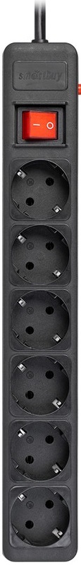 

Сетевой фильтр SmartBuy SBSP-6-30-K 16А, 3500 Вт, 6 гнезд, без з/ш, с з/к, ПВС 3x1.0 мм², 3 м, черный (1/40), SBSP-6-30-K