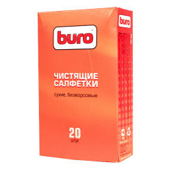 

Салфетка Buro BU-Udry чистящие, сухие, безворсовые, 150 х 120 мм, 20 шт, BU-Udry