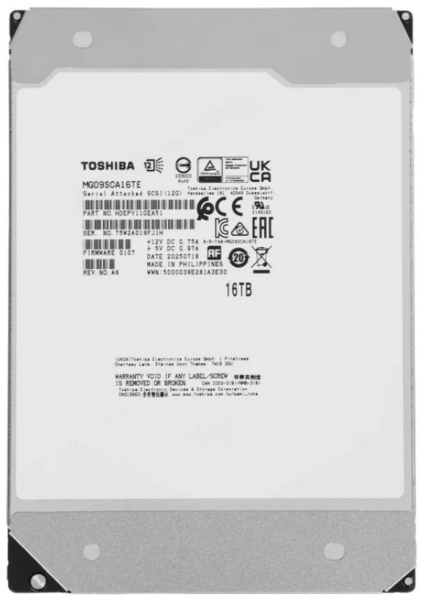 фото Жесткий диск 16TB SAS 12Gb/s Toshiba MG09SCA16TE в Уфе