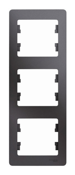 Изображение товара Рамка Schneider Electric Glossa 3хместная вертикальная из стойкого материала