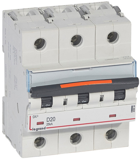 Изображение товара Автоматический выключатель Legrand 409834 IP20 20А 400В 3П серия DX³
