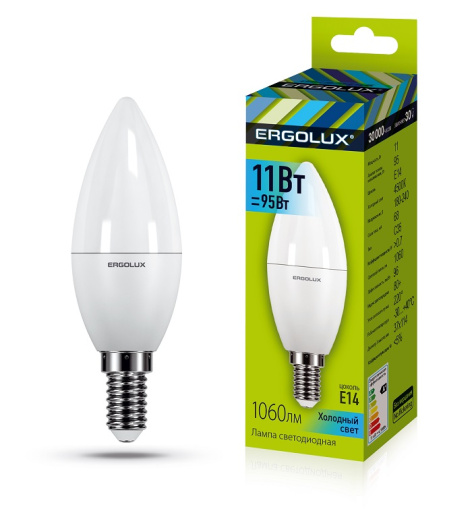 фото Лампа светодиодная ERGOLUX LED-C35-11W-E14-4K в Перми