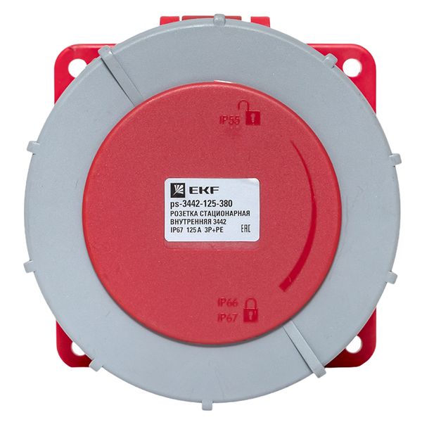 

Розетка стационарная внутренняя EKF ps-3442-125-380 3442 3Р+РЕ 125А 380В IP67, ps-3442-125-380