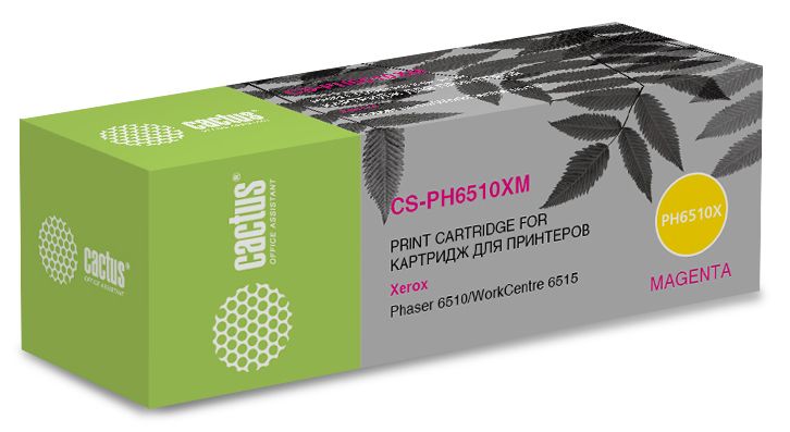 

Картридж Cactus CS-PH6510XM 106R03694 для Xerox Phaser 6510/WC6515, пурпурный (4300стр.), CS-PH6510XM 106R03694
