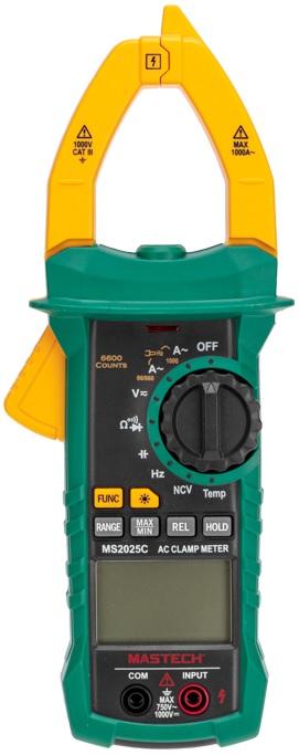 

Токовые клещи Mastech MS2025C 13-1321 с T-RMS, MS2025C
