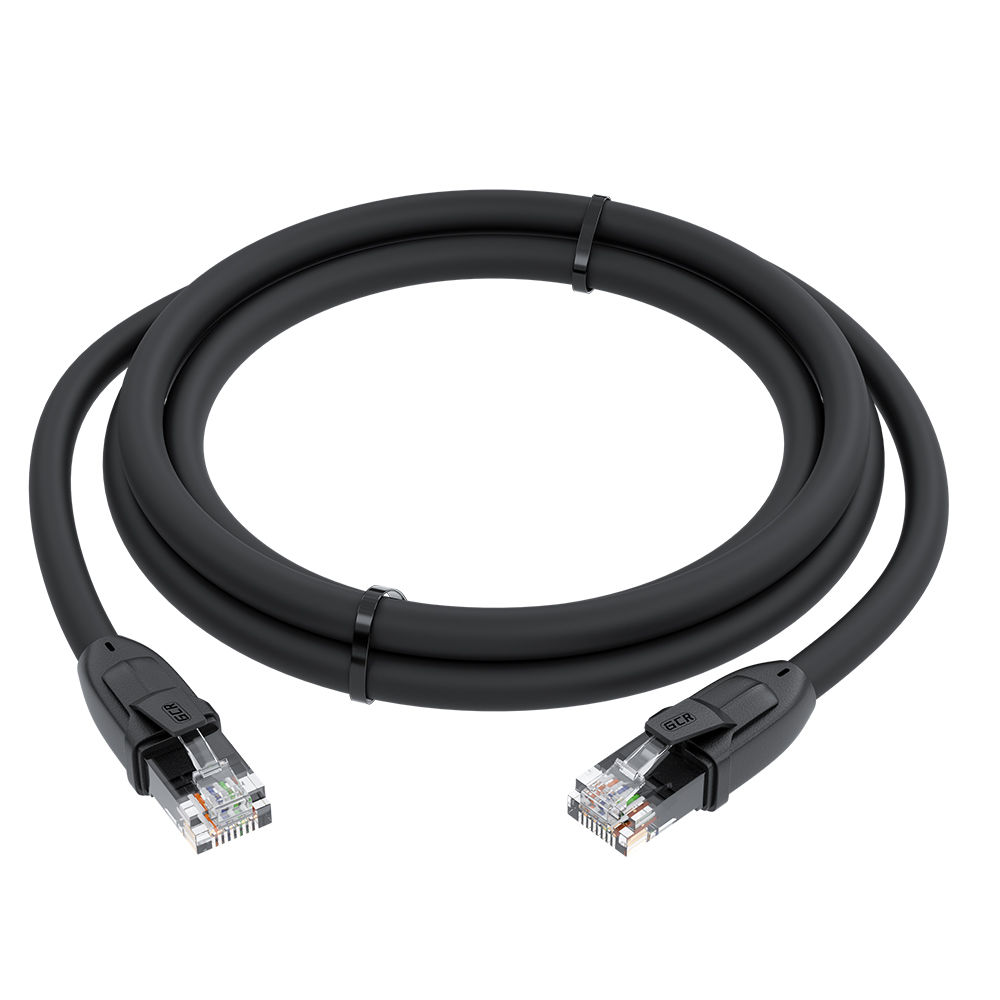 

Кабель патч-корд U/UTP 6 кат. 15м GCR GCR-52537 прямой, 24 AWG, ethernet high speed, RJ45, T568B, черный, GCR-52537