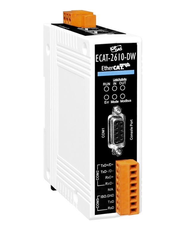 

Преобразователь ICP DAS ECAT-2610-DW CR EtherCAT to Modbus RTU and Power Meter Gateway (RoHS), ECAT-2610-DW CR