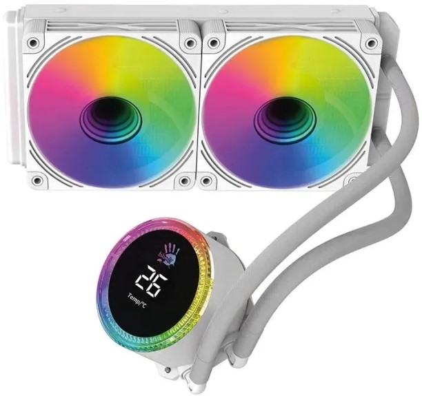 

Система охлаждения жидкостная Bloody BD-LC240ARGB2-WH LGA1200/1700/1851/AM4/AM5 (TDP 260W, 2*120mm, 800-1800rpm, 67CFM, 35dBa, 4-pin PWM) Ret, BD-LC240ARGB2-WH