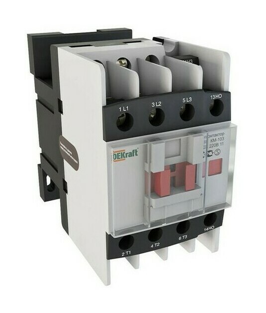 

Контактор DEKraft 22124DEK 32А 380В АС3 1НО+1НЗ КМ-103, 22124DEK