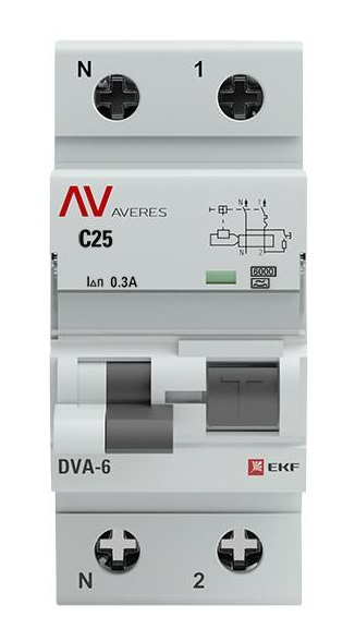 фото Автомат дифференциальный EKF rcbo6-1pn-25C-300-a-av в Красноярске