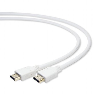 

Кабель интерфейсный HDMI-HDMI Gembird 19M/19M CC-HDMI4-W-1M 1м, v1.4, белый, позол.разъемы, экран, пакет, 19M/19M