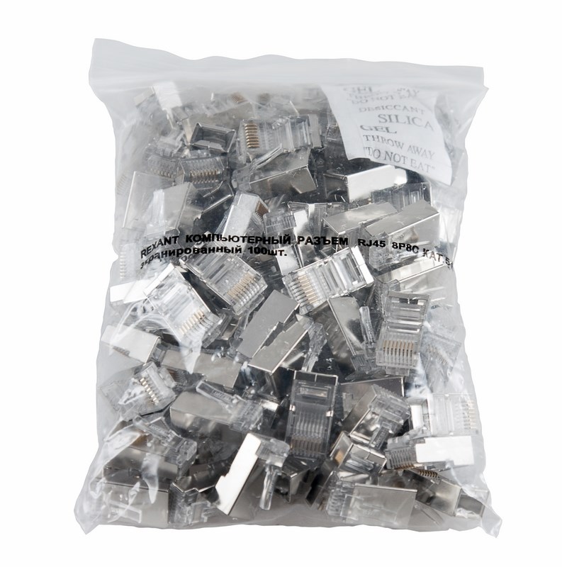 

Коннектор RJ-45 (8P8C) FTP cat.5e Rexant FD6035B 05-1023 (100шт), FD6035B