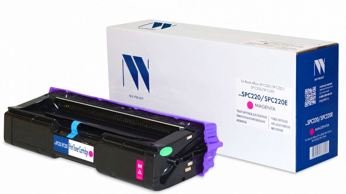 

Картридж NVP NV-SPC220M для Ricoh Aficio SP C220/SP C221/SP C222/SP C240 (406054) (2300k), magenta, NV-SPC220M