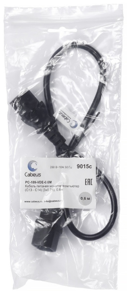 фото Кабель питания  Cabeus PC-189-VDE-0.6M в Санкт-Петербургe