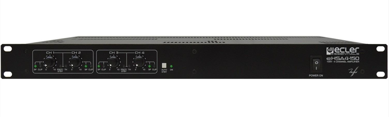 

Усилитель мощности Ecler eHSA4-150 4x140 Вт – 70/100 В, eHSA4-150