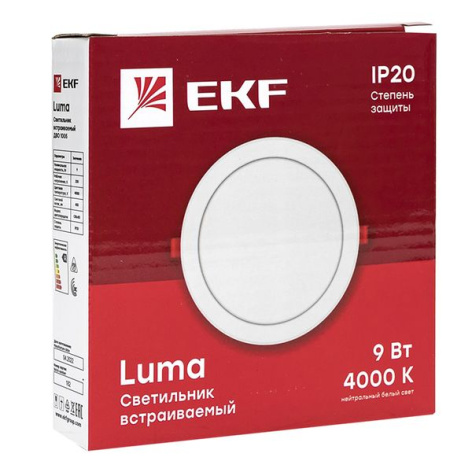 фото Светильник светодиодный встраиваемый EKF DLL-1005-9-4000 в Казани