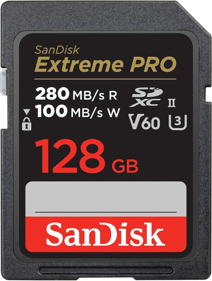 

Карта памяти SDXC 128GB SanDisk SDSDXEP-128G-GN4IN Extreme PRO, 280/100MB/s, V60, C10, UHS-II, SDSDXEP-128G-GN4IN