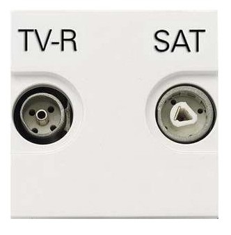 

Розетка ABB N2251.7 BL 2CLA225170N1101 NIE Zenit Бел Розетка TV-FM-SAT оконечная, 2 мод, N2251.7 BL