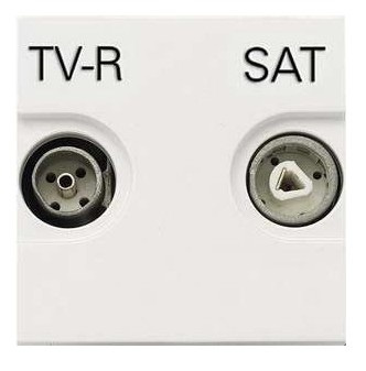 Изображение товара Розетка телевизионная ABB N2251.7 BL с накладкой для встраиваемого монтажа