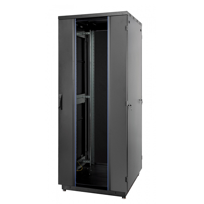 

Шкаф напольный 19", 42U Eurolan 60F-42-8A-31BL Racknet 800х1000, передняя дверь стеклянная, задняя металич. 2-ств, 60F-42-8A-31BL